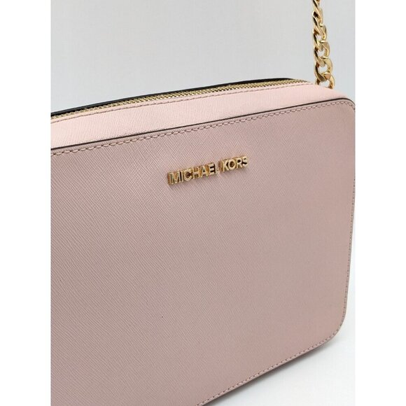 MICHAEL KORS Jet Set East West saffiano faux-leather large crossbody bag - PINK - Picture 6 of 11